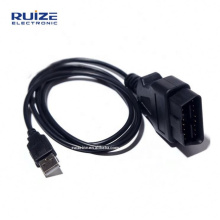 OBD2 USB Extension Cable 16 Pin USB to OBD OBD II OBD2 Cable Adapter Car Auto Diagnostic Extension Cord